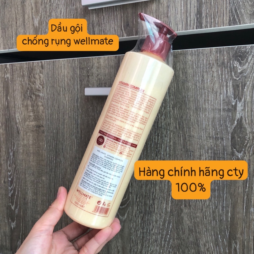 ✅Dầu gội chống rụng kích mọc tóc Wellmate 500ml new 2021