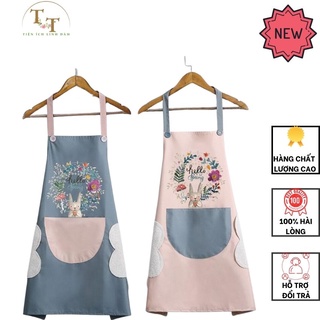 Tạp dề hoa-tạp dề chống thấm chống nước siêu tiện dụng