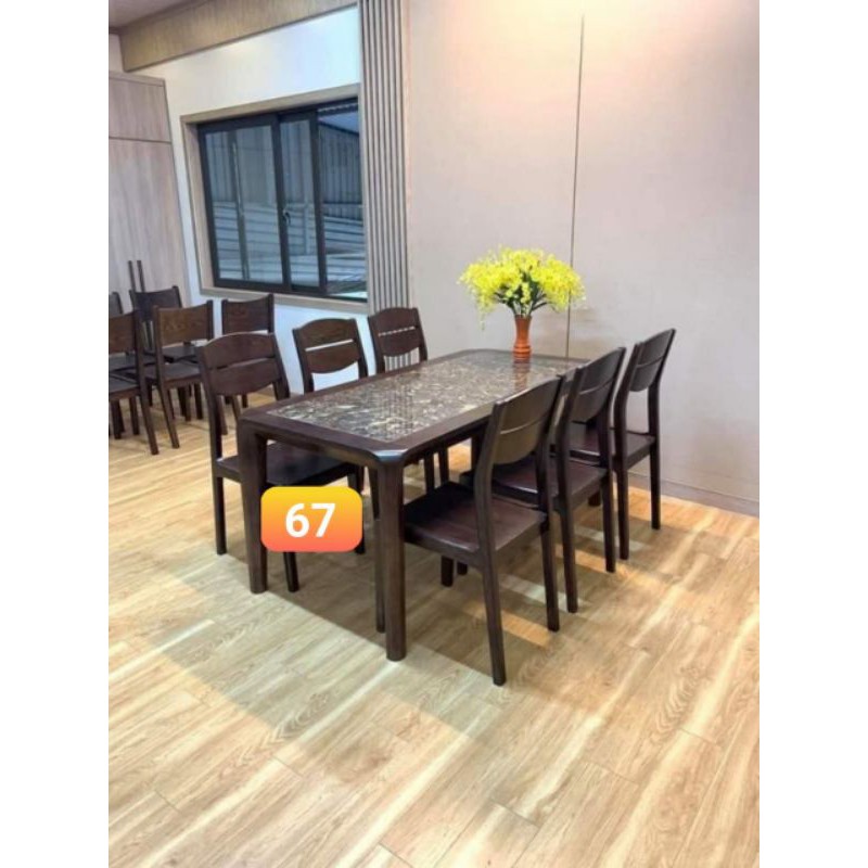 Bàn ăn sồi nga trắng 100% miễn phí vận chuyển nội thành