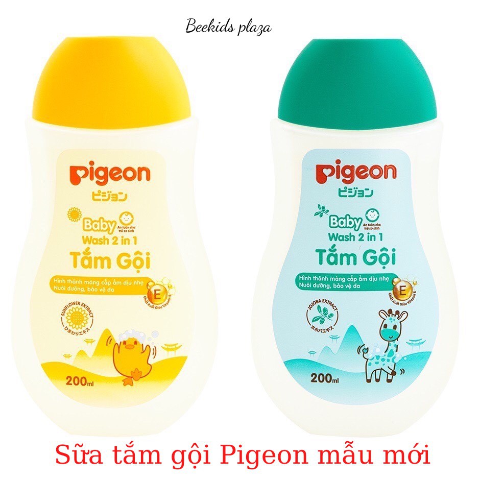 Sữa tắm gội Pigeon mẫu mới 200 ml hương hoa hướng dương, jojoba