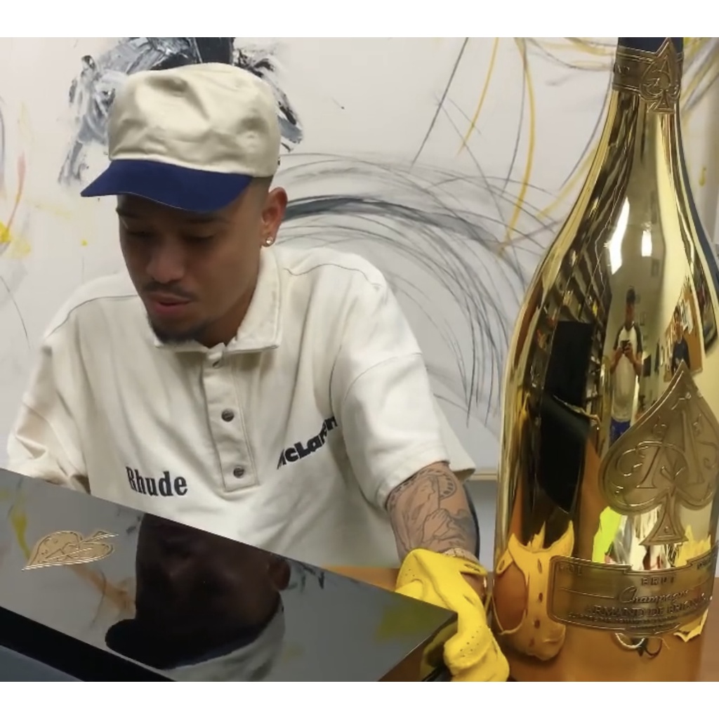 RHUDE x MCLAREN manager Rhuigi upper body with the same letter logo embroidery lapel POLO shirt