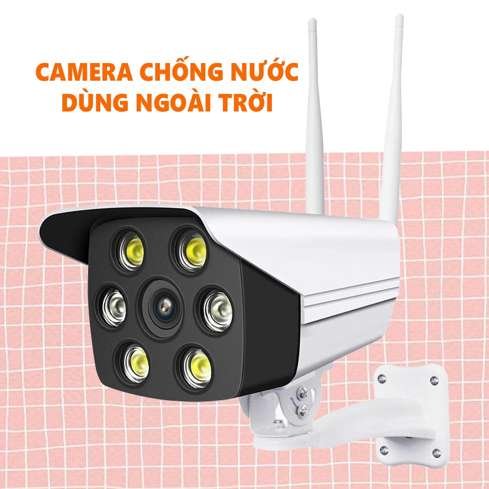 Camera wifi ngoài trời, Camera C6 Chống nước cao 1080P/4MP Hỗ trợ ghi âm, ghi hình trong phạm vi 10m Siêu nét