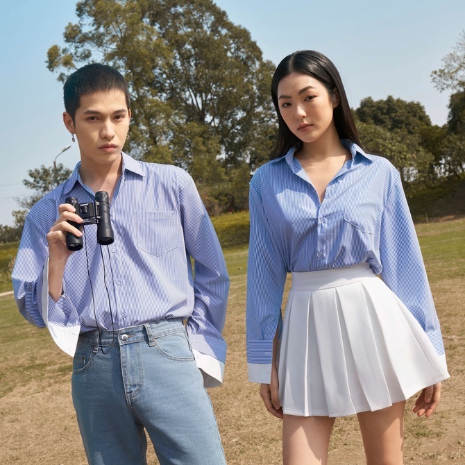 Sơ mi tay đúp nhiều màu SHINING (TJU thiết kế)
