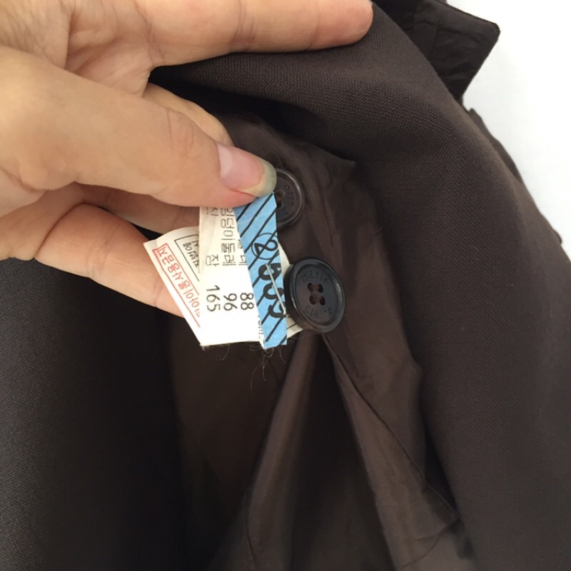 Áo blazer màu nâu Nhật mới len ken