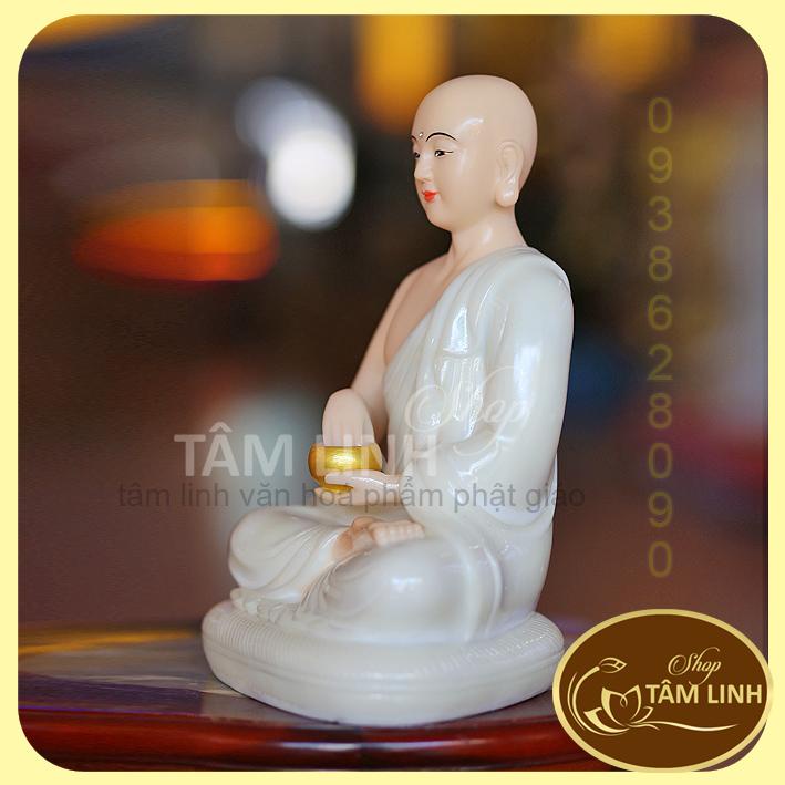 Tượng Ngài Thánh Tăng Sivali cao 30 cm bằng đá Poly hàng đẹp.