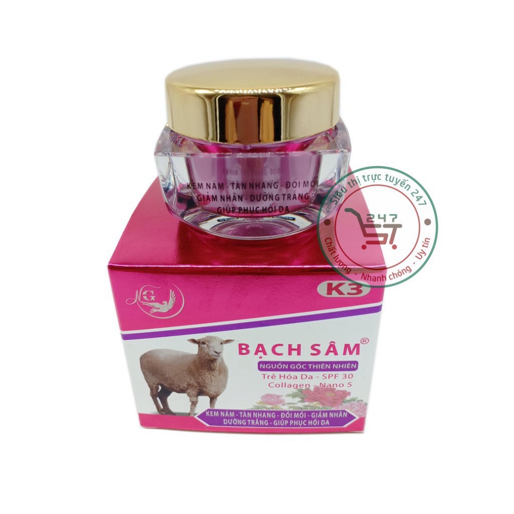Kem nám tàn nhang dưỡng trắng da chống nhăn bạch sâm K3 18g
