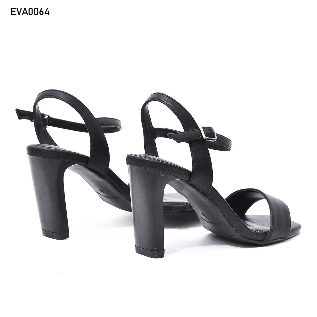 [Mã BMLTA50 giảm 10% đơn 99K] Sandal Cao Gót Đế Dẹt Mũi Vuông Quai Ngang Da Cao Cấp 7cm Evashoes - EVA0064