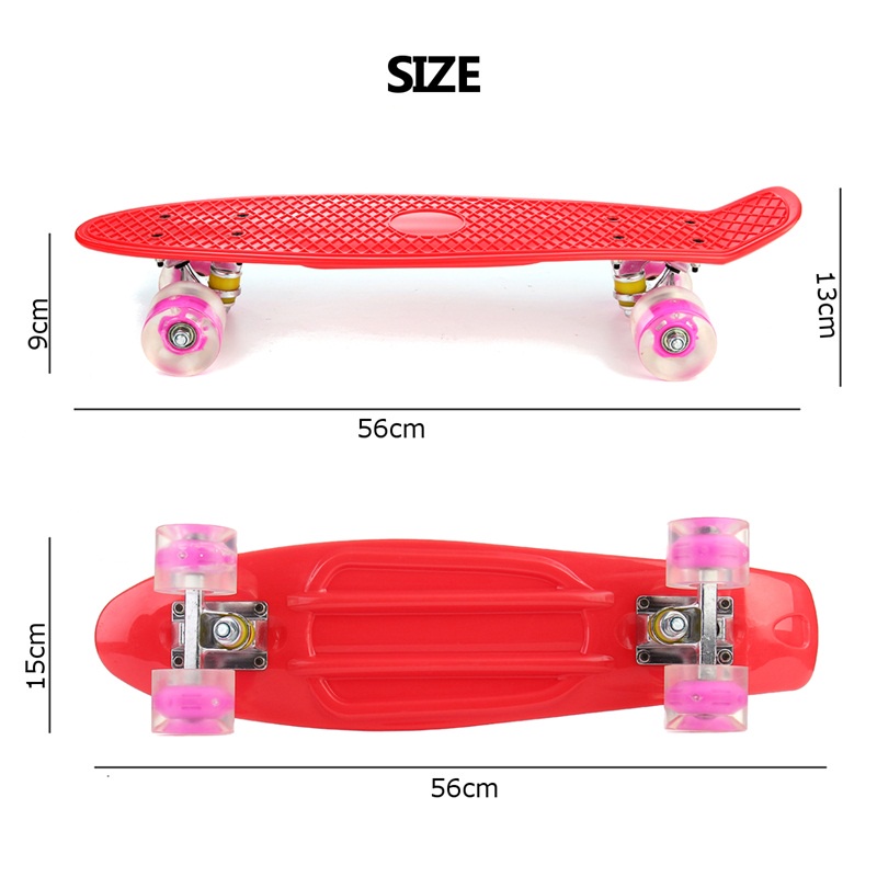 Ván trượt Skateboard Penny nhiều màu có bánh đèn led phát sáng