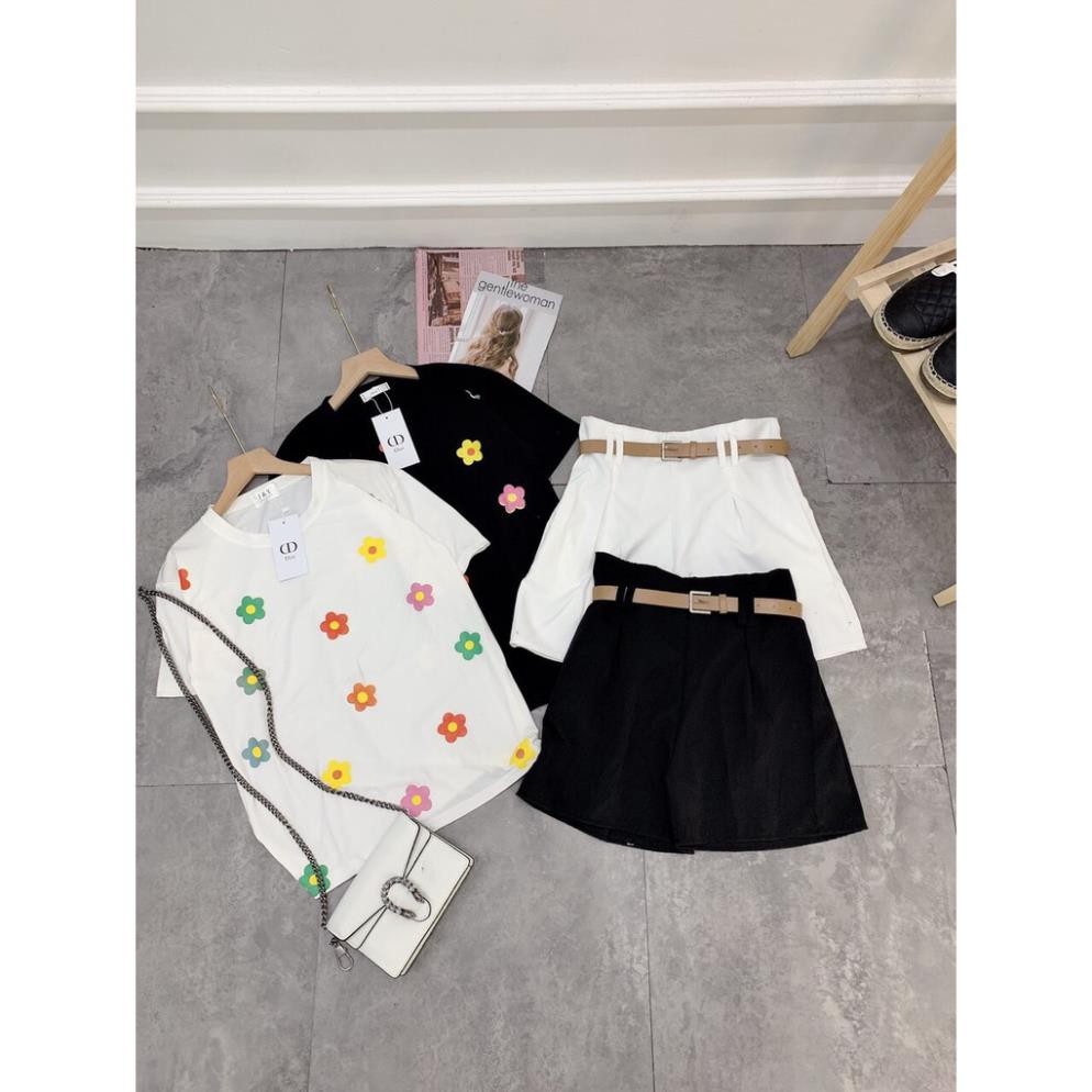 Set đồ nữ cá tính, set quần sóc áo thun đi chơi sang chảnh mùa hè đẹp YA140 | BigBuy360 - bigbuy360.vn