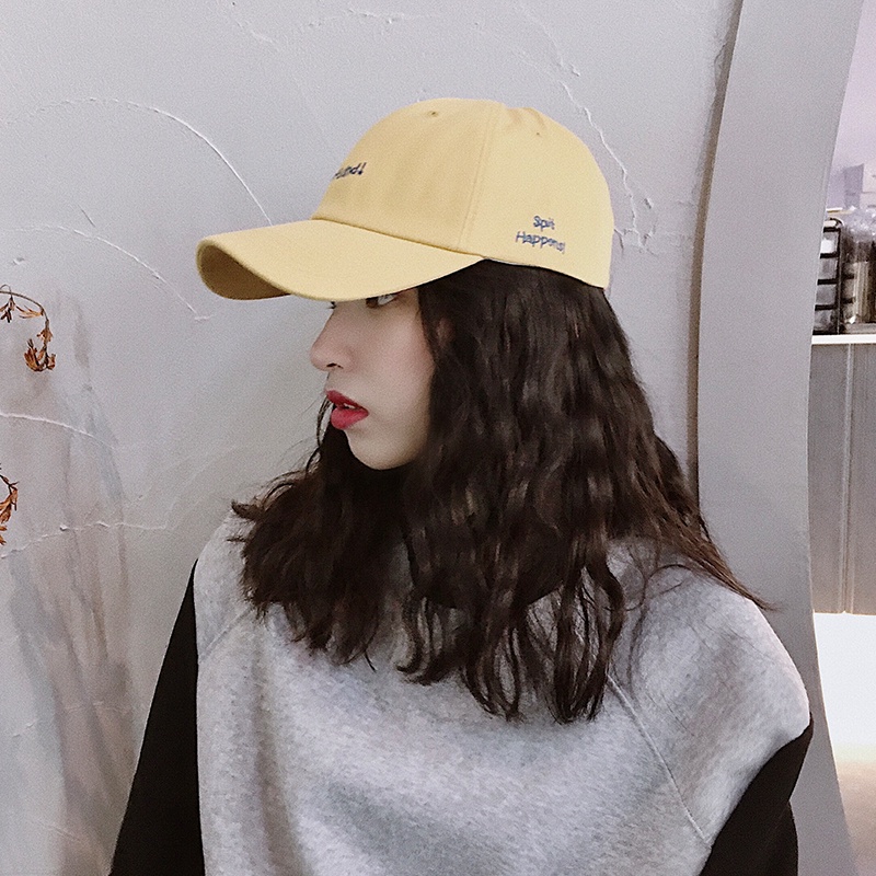 Mũ Lưỡi Trai Vành Cong Mềm Chống Nắng Màu Hồng Phong Cách Hàn Quốc Thời Trang Xuân Hè Cho Nữ