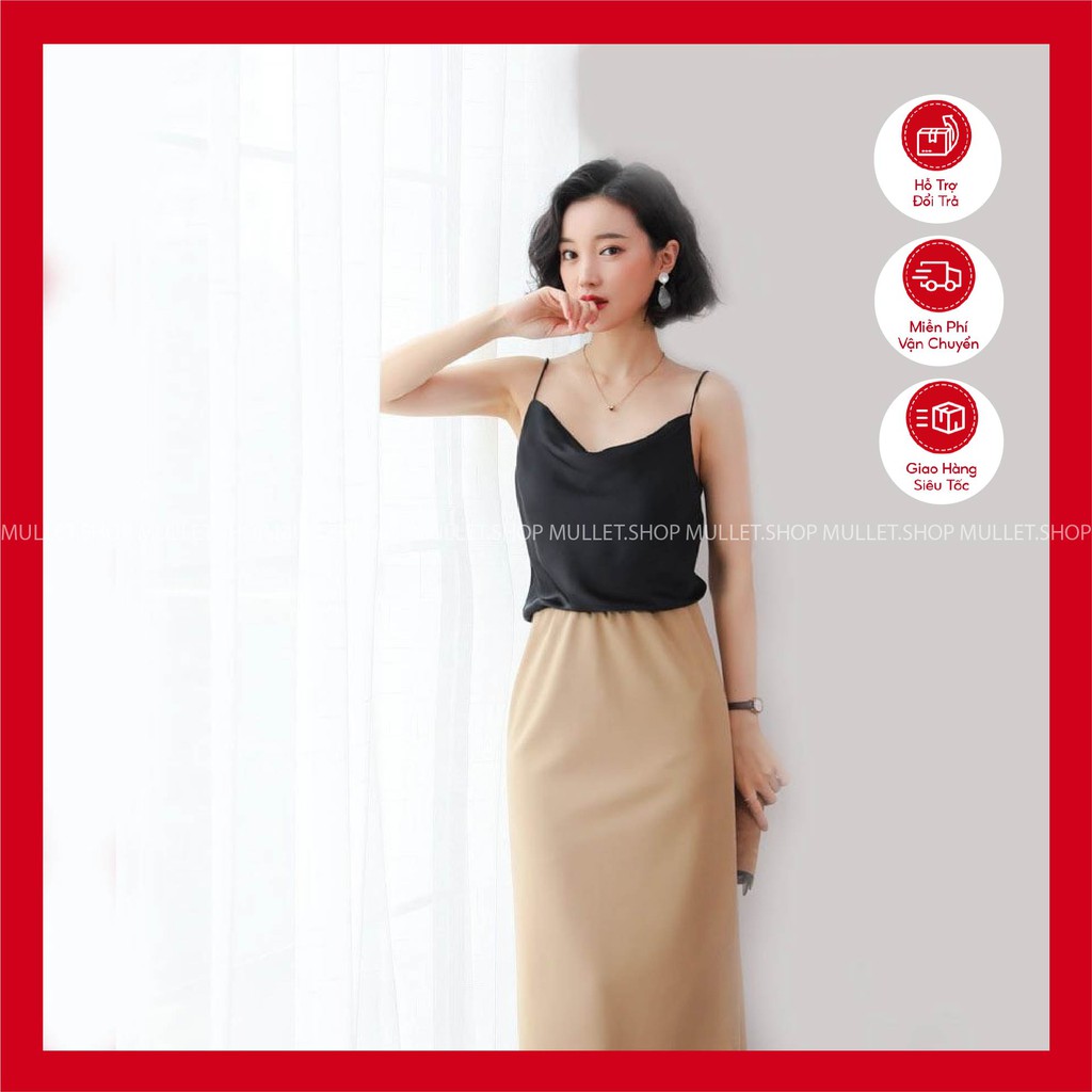Áo 2 Dây Nữ Lụa Cổ Tim Hàng Cao Cấp - Siêu Hot 2021
