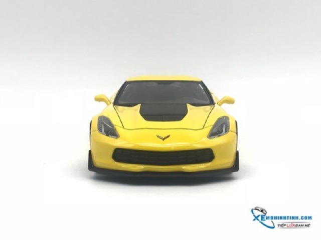 Xe Mô Hình Chevrolet Corvette Z06 2017 1:24 Welly ( Vàng )