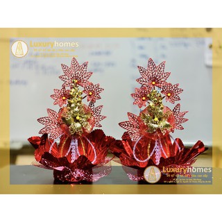 Oản cành vàng lá ngọc màu đỏ || Oản ngọc | Oản đường | Oản lễ | Oản tài lộc | Vật phẩm thờ cúng | LU