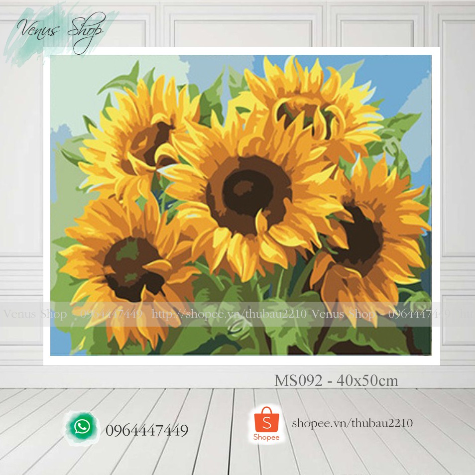 MS092 - Đã căng khung - DIY Tranh sơn dầu số hóa tô màu