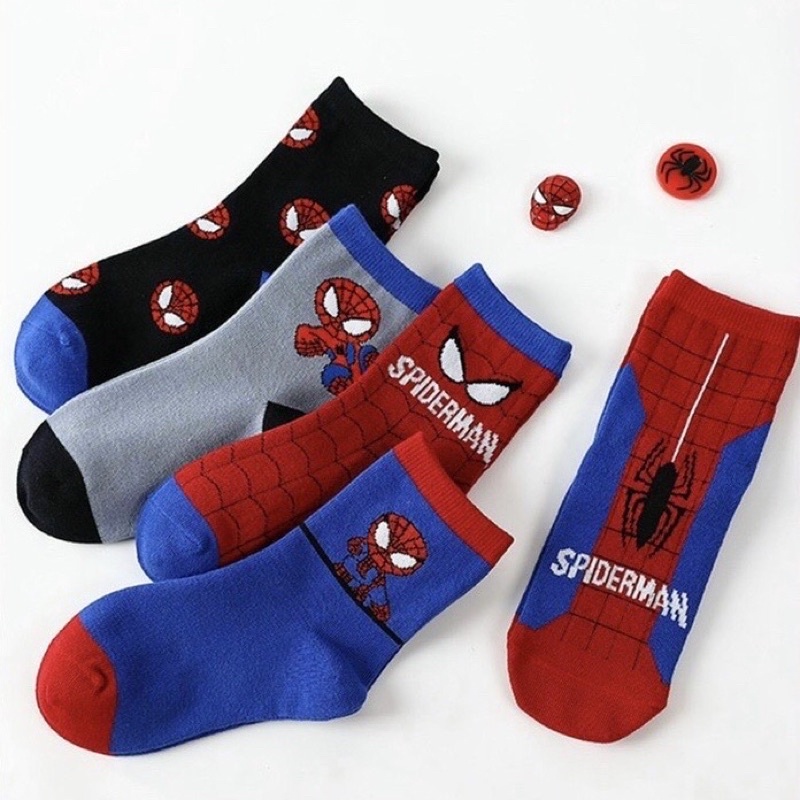 Sét 5 đôi tất siêu nhân cổ cao cho bé trai 1-12 tuổi