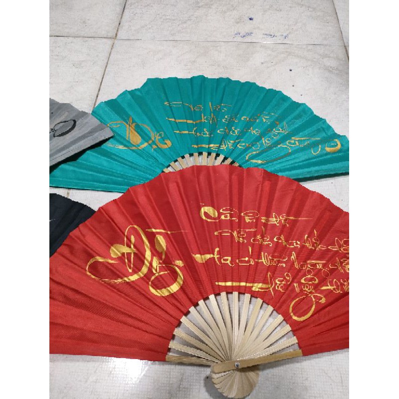 quạt vải thư pháp size  3 30cn