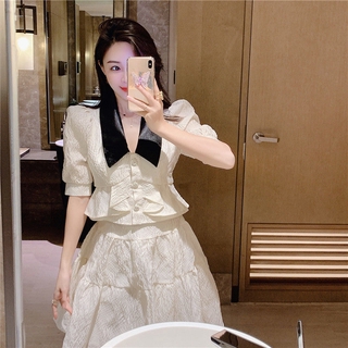 2021 summer new style fashion western style skirt two-piece suit women