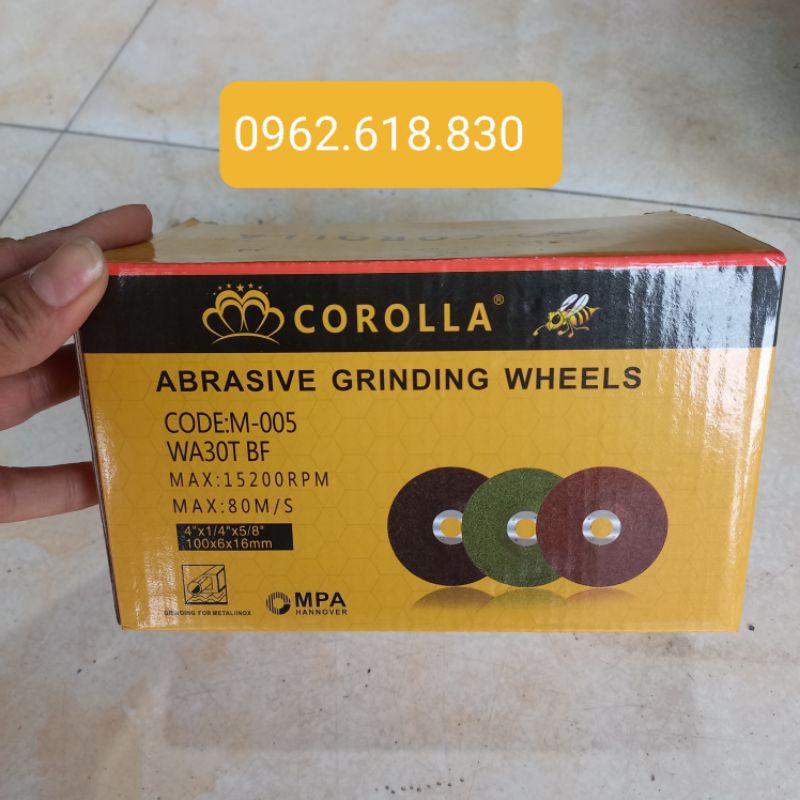 ĐÁ MÀI SẮT CAO CẤP COROLLA 100MM ( HỘP 25 VIÊN)