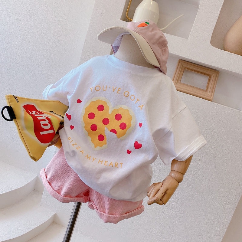 Áo Thun Tay Ngắn Dáng Rộng Bằng Cotton Thời Trang Mùa Hè Hàn Quốc Hàng Mới Dành Cho Bạn Nữ