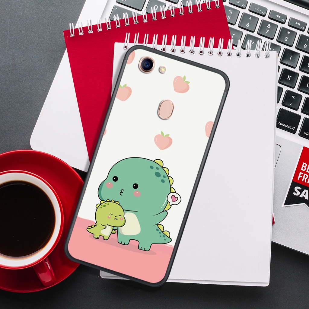 [HOT]ỐP OPPO OPPO F5 - F7  , IN HÌNH KHỦNG LONG CHIBI SIÊU DỄ THƯƠNG.