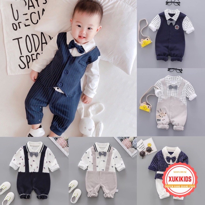 Body công tử BodySuit liền thân cho bé trai Hàng Quảng Châu xuất Mỹ