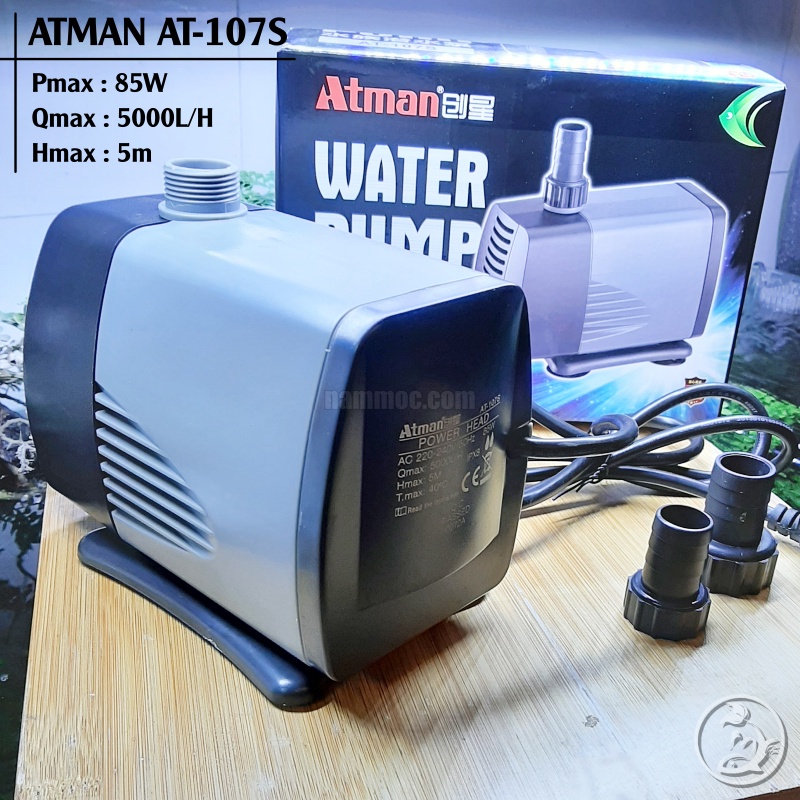 Bơm Atman AT 107S [85W~5000L/H] - Máy Bơm Mạnh Mẽ, Tiết Kiệm Điện Dành Cho Bể Cá Koi