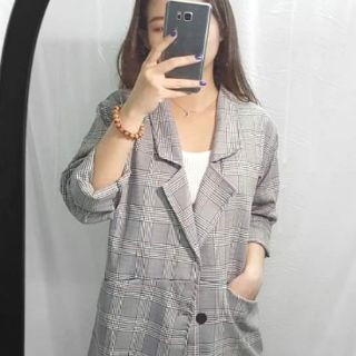 Áo khoác blazer xám, nâu