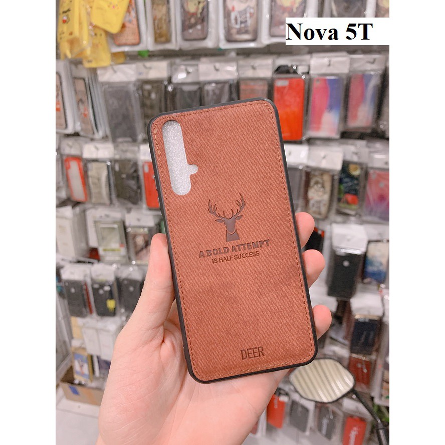 Ốp Lưng Jean Khắc Nai Huawei Nova 5T Ốp TPU Cao Cấp Viền Chỉ Cực Đẹp