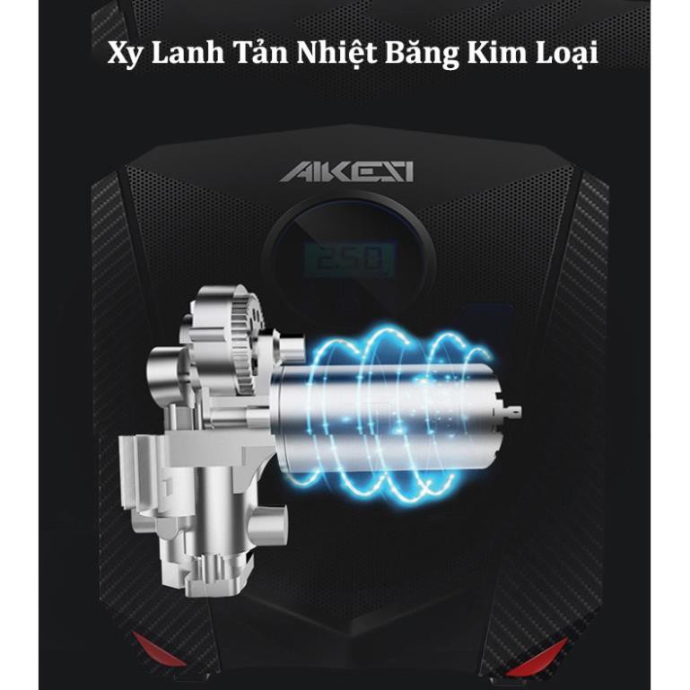 Bơm lốp Điện Tử⚡HÀNG CHÍNH HÃNG⚡️ tự động ngắt cho ô tô xe hơi Akesi (Tặng đầu bơm trị giá 49k)- Bảo hành 12 tháng