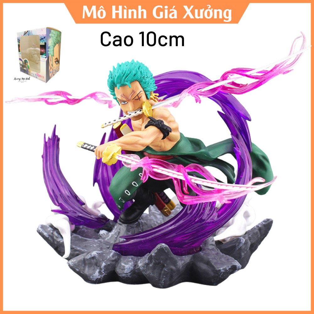 Mô Hình Roronoa Zoro Tam Kiếm Cao 10cm 3000 thế giới Trạng thái chiến đấu - Figure Tượng One Piece Vua Hải Tặc