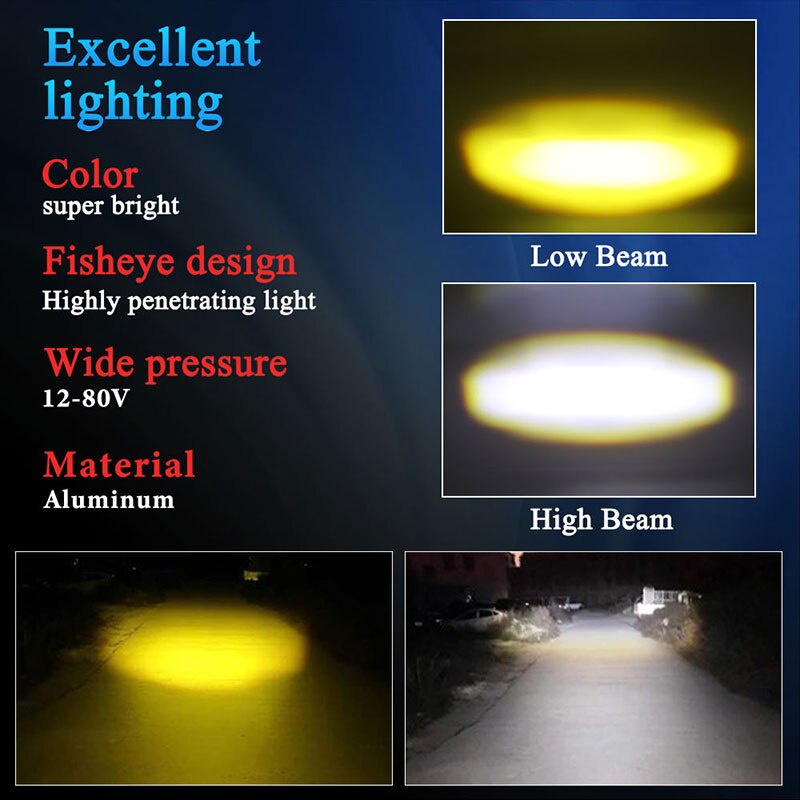 Đèn Pha Siêu Sáng 12V H4 BA20D Chất Lượng Dành Cho Xe Máy