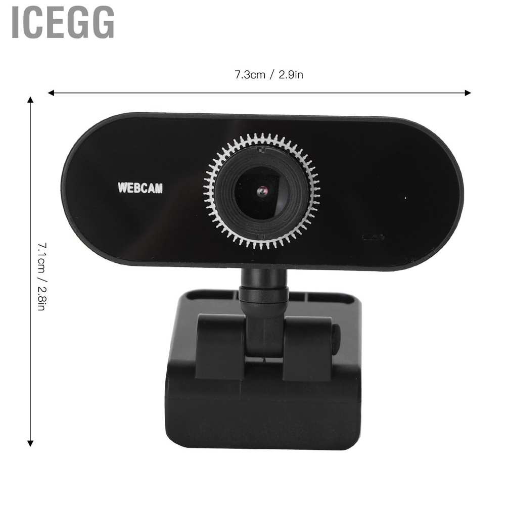 Icegg duoqiao USB Web Camera HD Desktop Computer Office Video Conference Teacher Live Class Webcam with Mic