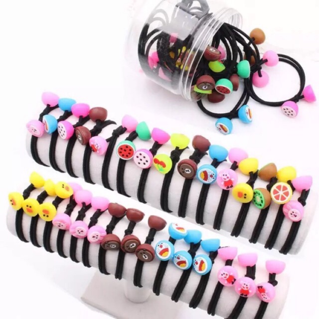 Sỉ 10 buộc tóc hình hoa quả doremon  37k