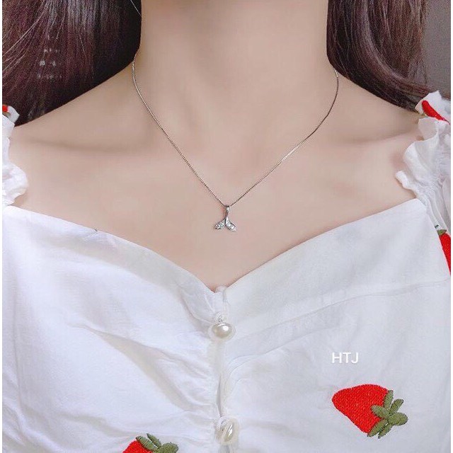 Dây chuyền nữ hình đuôi cá bạc ý cao cấp LINH MIU SILVER