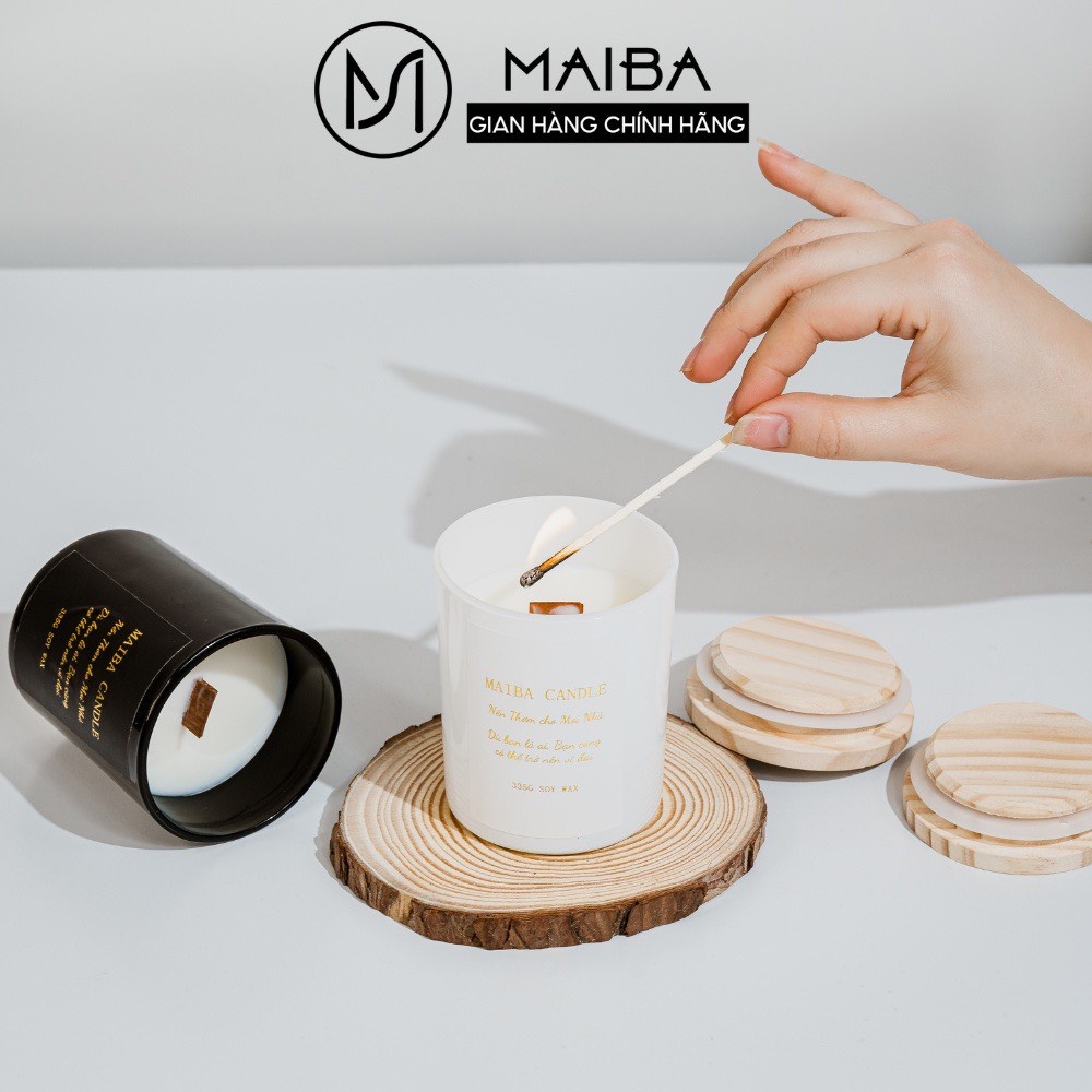 Phụ Kiện Nến Thơm MAIBA Sang Trọng Trắng Đen