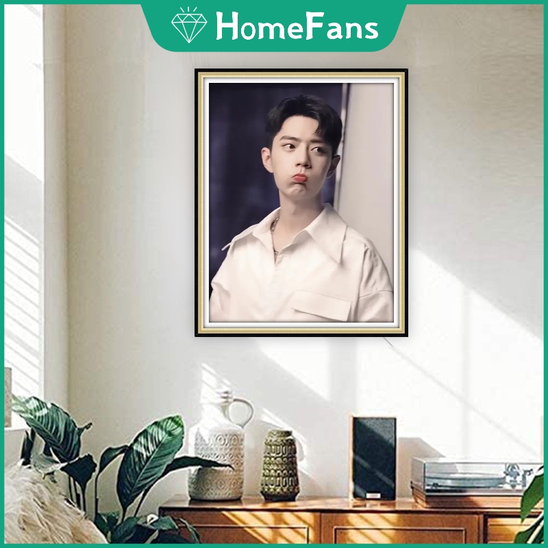 Bộ Tranh Đính Đá 5D Tự Làm 30x40cm / 40x50cm Hình Nhóm Nhạc Nine League