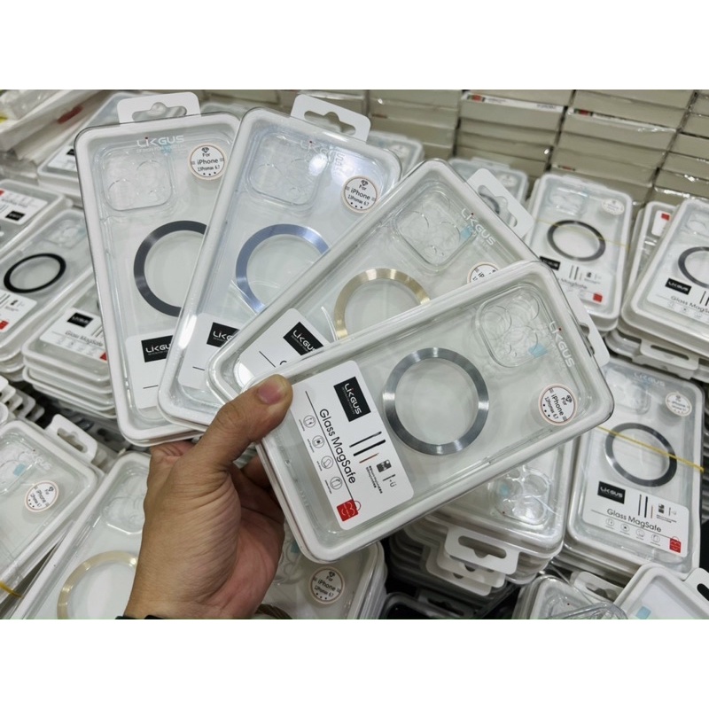 Ốp lưng Táo 13 PM 6.7 inch Likgus Glass Magsafe