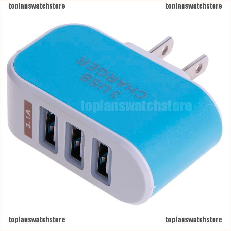 Củ sạc USB 3 cổng dòng điện 5V 3.1A chất lượng cao