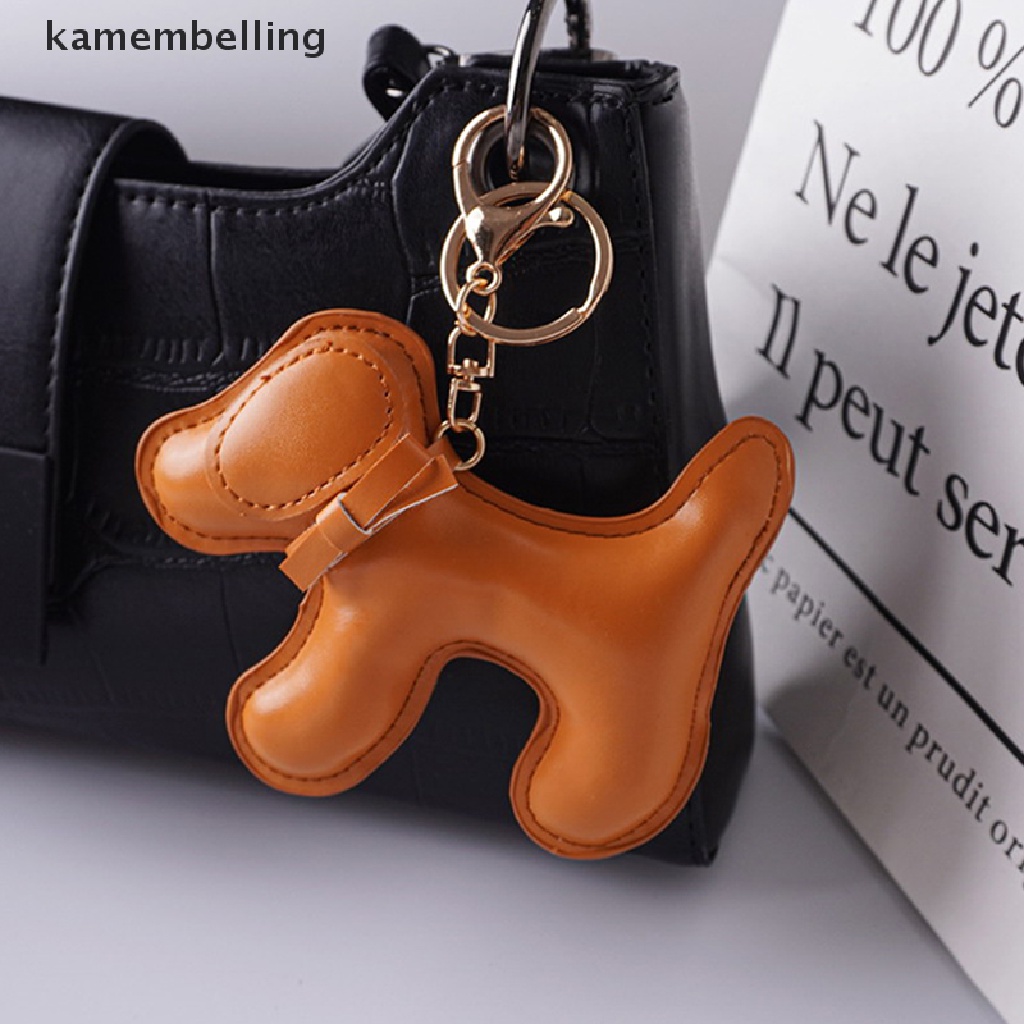 Móc Khóa Da PU Hình Chú Chó Đáng Yêu Sáng Tạo