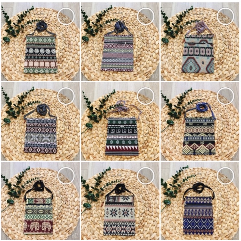 Túi thổ Cẩm sọc đựng điện thoại ( chọn mẫu )