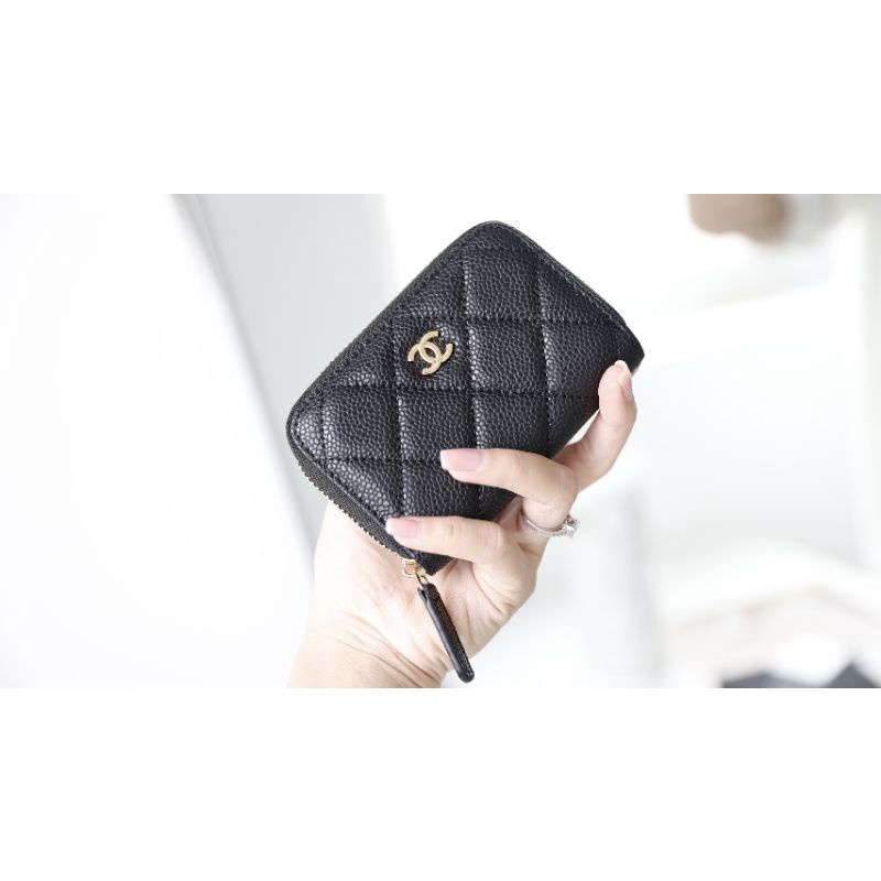 Da thật 100% VÍ MINI CÁC HANG lót đỏ kèm code