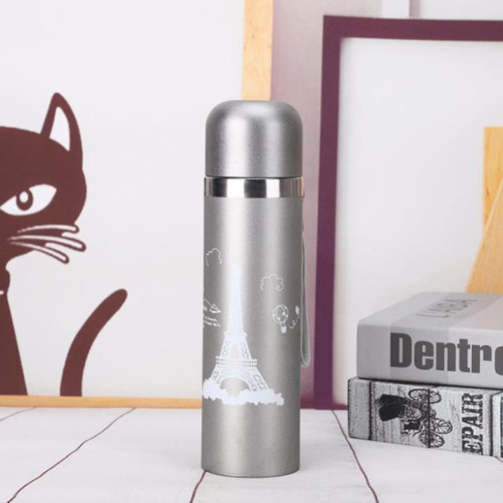 Bình Giữ Nhiệt 500ml Hình Tháp Eiffel Thiết Kế Đơn Giản Tinh Tế
