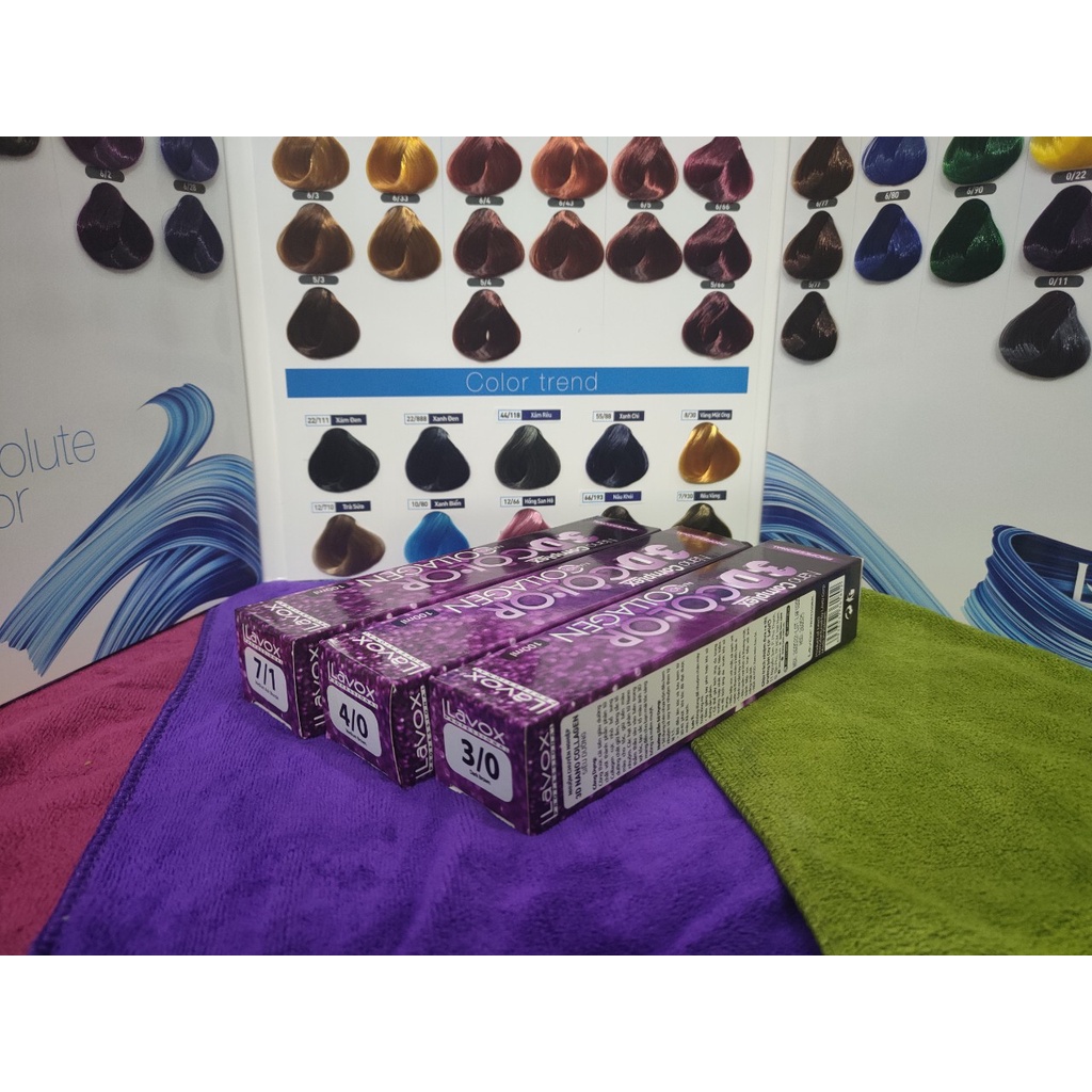 Màu nhuộm tóc Lavox Không đi kèm oxy trợ nhuộm