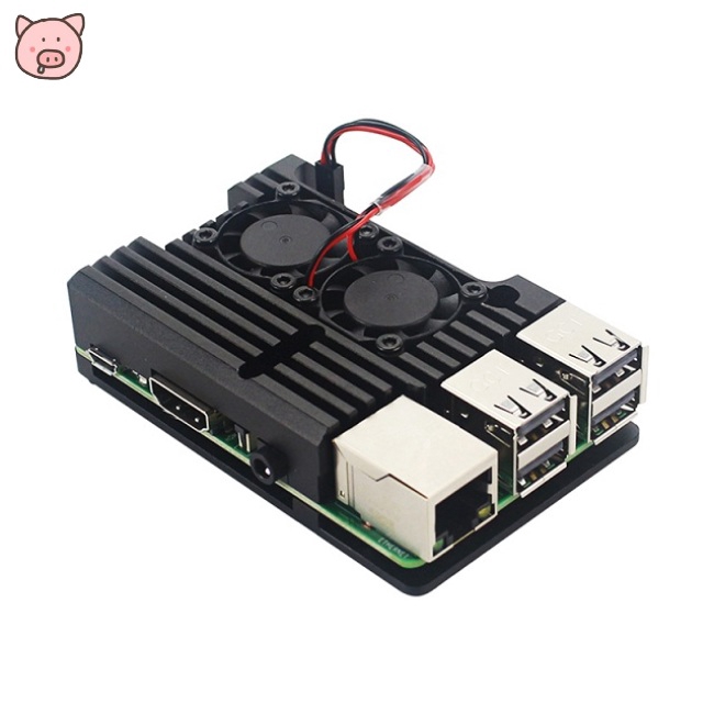 For Raspberry Pi 4 Aluminum Metal Case Box with Dual Fan Heat Sink | BigBuy360 - bigbuy360.vn
