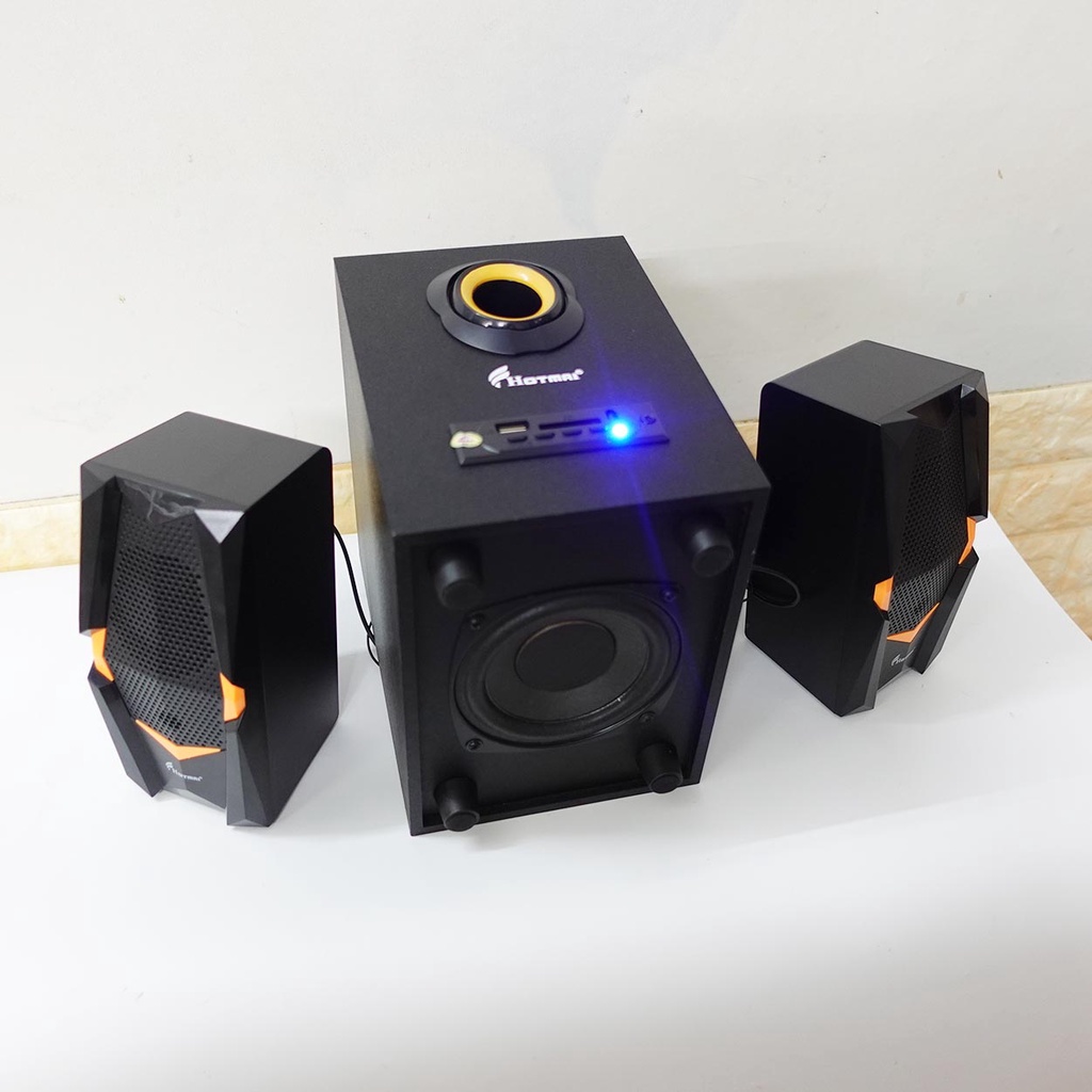 Loa bluetooth vi tính để bàn Hotmai HT-109BT | Loa vi tính có led chất âm mạnh mẽ, Usb Thẻ Nhớ | Bảo hành 6 tháng