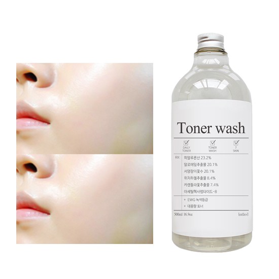 Nước hoa hồng dưỡng ẩm CellBN Toner Wash 500ml