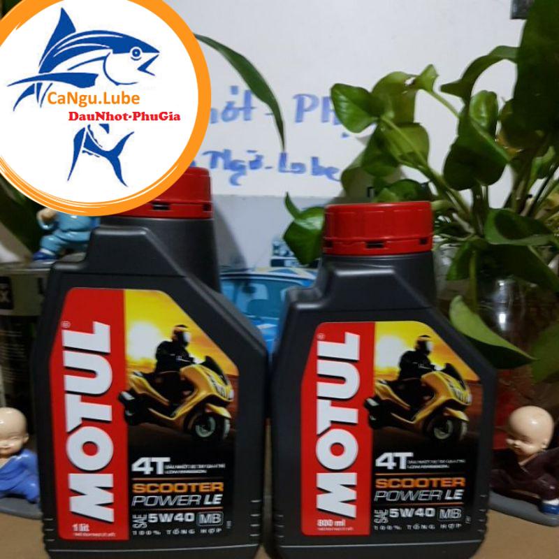Nhớt motul xe tay ga 5W40, nhớt cho xe tay ga motul POWER LE 5w40 nhiều kích thước chai.