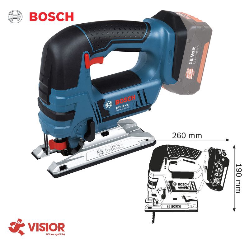 Máy cưa lọng pin BOSCH GST 18V-LI (solo)