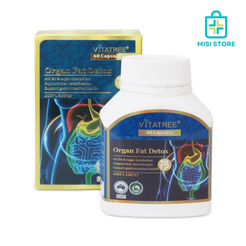 (date T7/2026) Thải độc mỡ nội tạng Vitatree Organ Fat Detox Úc, 60 viên