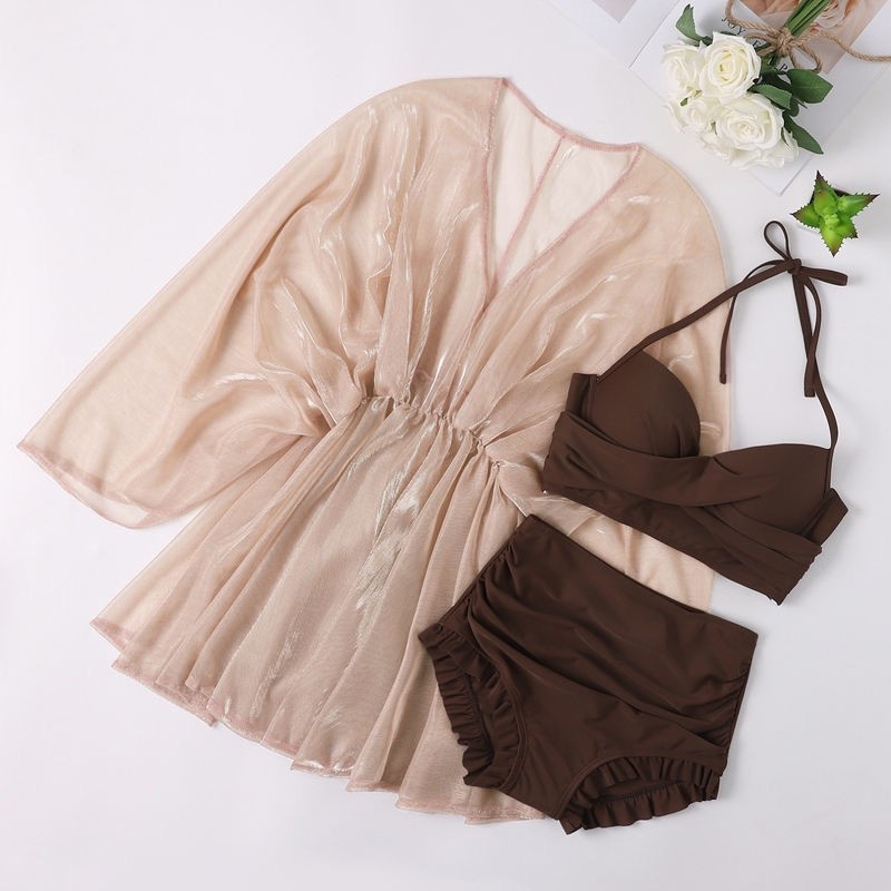 Set Bikini Hai Mảnh Kèm Áo Khoác Ngoài Quyến Rũ Cho Nữ | BigBuy360 - bigbuy360.vn